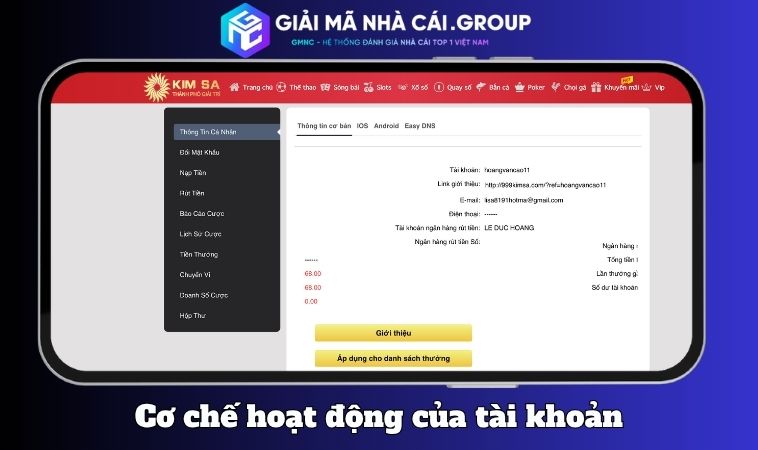 Cơ chế hoạt động của tài khoản cá cược trực tuyến