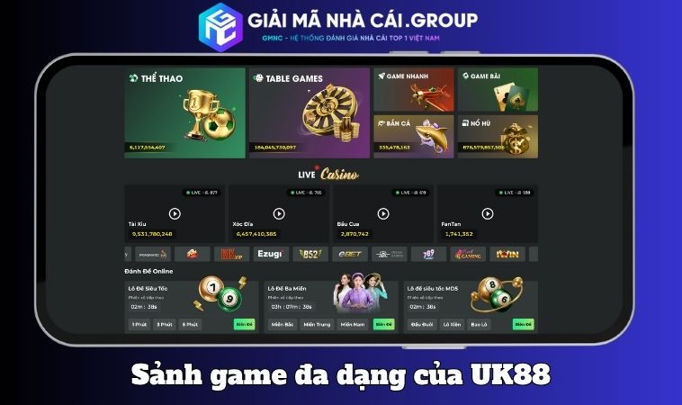 Game đa dạng, chất lượng cao