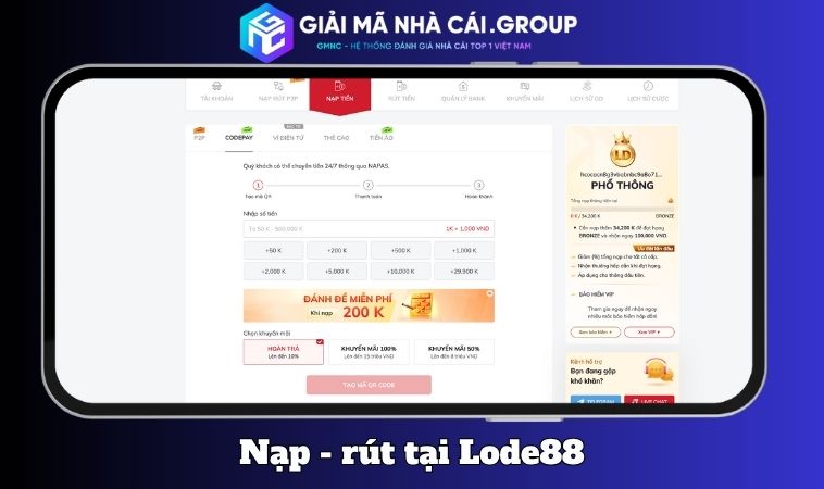 Giao dịch chớp mắt, nạp rút cực mượt