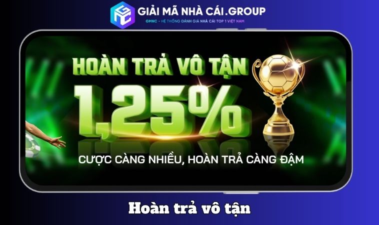 Hoàn trả vô tận 1.25% – khuyến mãi không giới hạn thời gian