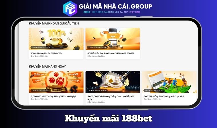 Khuyến Mãi 188bet – Ưu Đãi Thực Chiến Dành Cho Bet Thủ