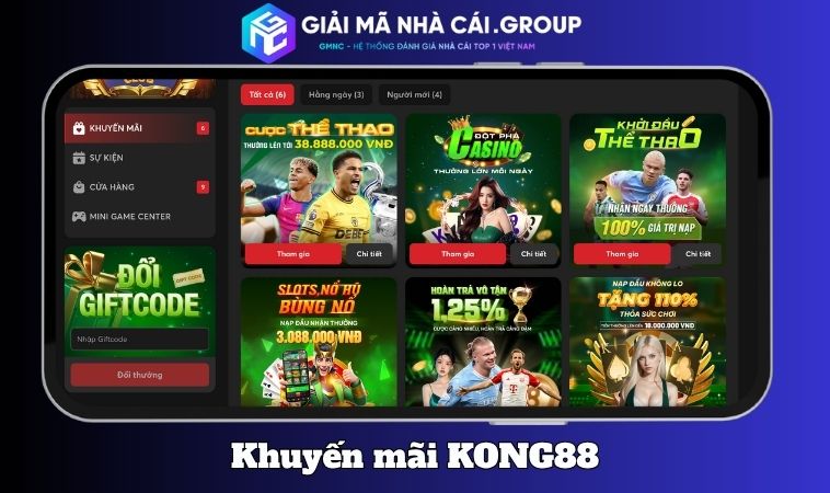 Khuyến Mãi Kong88 – Săn Thưởng Cực Khủng Cho Người Chơi Việt