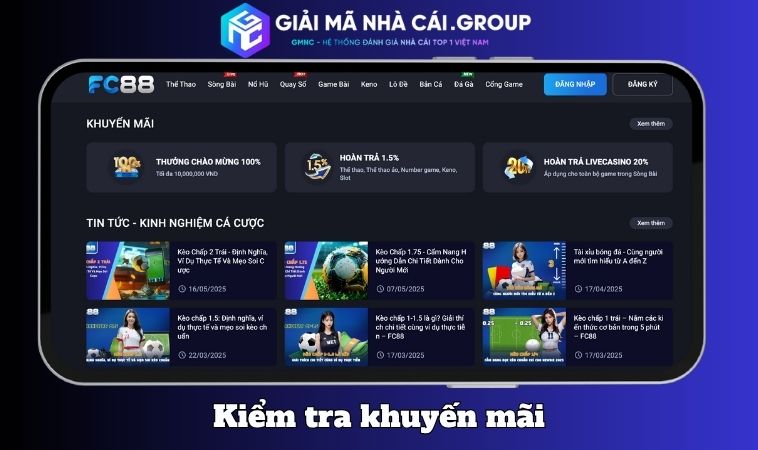 Kiểm tra mục “Khuyến mãi” để tham gia các chương trình khác