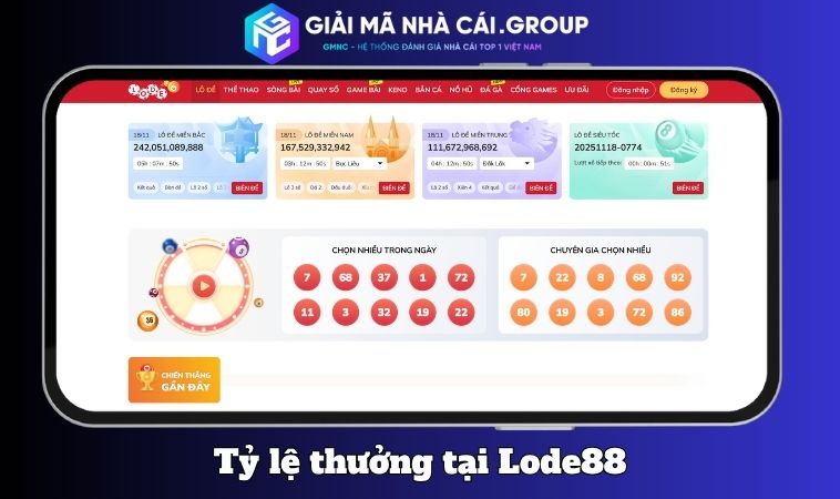 Tỷ lệ thưởng và ưu đãi hấp dẫn – điểm cộng lớn của Lode88